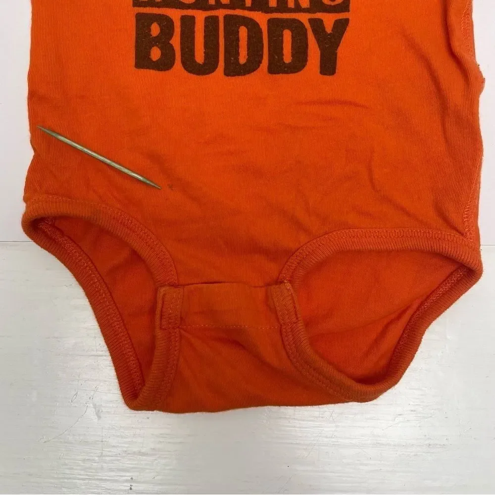Rabbit Skins Onesie Future Hunting Buddy Orange & Black Baby Boy Size 6 months
